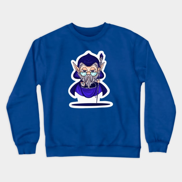 Sapphire Mage Crewneck Sweatshirt by BloodFuryArt